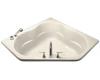 Kohler ProFlex K-1145-F-47 Almond 6060 Corner Bath with Flange
