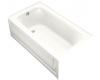 Kohler Bancroft K-1150-LA-0 White Bancroft 5' Bath with Integral Apron and Left-Hand Drain