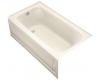 Kohler Bancroft K-1150-LA-47 Almond Bancroft 5' Bath with Integral Apron and Left-Hand Drain