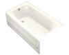 Kohler Bancroft K-1150-LA-96 Biscuit Bancroft 5' Bath with Integral Apron and Left-Hand Drain