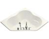 Kohler ProFlex K-1155-F-96 Biscuit 5454 Corner Bath with Flange