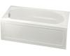 Kohler Devonshire K-1184-LA-0 White Bath with Integral Apron, Tile Flange and Left-Hand Drain