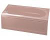 Kohler Devonshire K-1184-LA-45 Wild Rose Bath with Integral Apron, Tile Flange and Left-Hand Drain