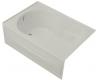 Kohler Synchrony K-1193-LA-95 Ice Grey 5' Bath with Integral Apron and Left-Hand Drain