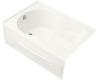 Kohler Synchrony K-1195-LA-0 White 6' Bath with Integral Apron and Left-Hand Drain