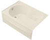 Kohler Synchrony K-1195-LA-47 Almond 6' Bath with Integral Apron and Left-Hand Drain