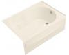 Kohler Synchrony K-1195-RA-47 Almond 6' Bath with Integral Apron and Right-Hand Drain