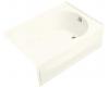 Kohler Synchrony K-1195-RA-96 Biscuit 6' Bath with Integral Apron and Right-Hand Drain