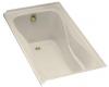 Kohler Hourglass K-1219-L-47 Almond 32 Bath with Integral Tile Flange and Left-Hand Drain