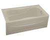 Kohler Hourglass K-1219-RA-G9 Sandbar 32 Bath with Integral Apron, Tile Flange and Right-Hand Drain