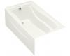 Kohler Mariposa K-1229-LA-0 White Mariposa 5.5' Bath with Integral Apron and Left-Hand Drain