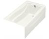 Kohler Mariposa K-1229-RA-0 White Mariposa 5.5' Bath with Integral Apron and Right-Hand Drain