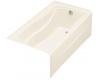 Kohler Mariposa K-1229-RA-47 Almond Mariposa 5.5' Bath with Integral Apron and Right-Hand Drain