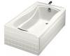 Kohler Mariposa K-1242-R-0 White Mariposa 5' Bath with Integral Tile Flange and Right-Hand Drain