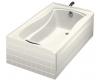 Kohler Mariposa K-1242-R-96 Biscuit Mariposa 5' Bath with Integral Tile Flange and Right-Hand Drain