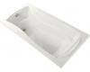 Kohler Mariposa K-1259-L-0 White Mariposa Bath with Integral Tile Flange and Left-Hand Drain