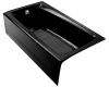 Kohler Mendota K-505-7 Black Black 5' Bath with Left-Hand Drain