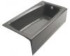 Kohler Mendota K-506-58 Thunder Grey 5' Bath with Right-Hand Drain