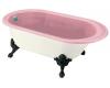 Kohler Iron Works Historic K-710-B-KF Vapour Pink Bath with Biscuit Exterior