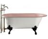 Kohler Iron Works Historic K-710-W-45 Wild Rose Bath with White Exterior