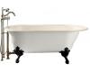 Kohler Iron Works Historic K-710-W-47 Almond Bath with White Exterior