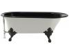 Kohler Iron Works Historic K-710-W-7 Black Black Bath with White Exterior