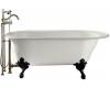 Kohler Iron Works Historic K-710-W-95 Ice Grey Bath with White Exterior