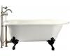 Kohler Iron Works Historic K-710-W-96 Biscuit Bath with White Exterior