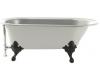 Kohler Iron Works Historic K-710-W-FF Sea Salt Bath with White Exterior