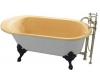 Kohler Iron Works Historic K-710-W-KE Vapour Orange Bath with White Exterior