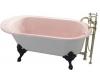 Kohler Iron Works Historic K-710-W-KF Vapour Pink Bath with White Exterior