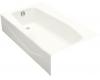 Kohler Villager K-713-0 White Bath with Extra 4" Ledge and Left-Hand Drain