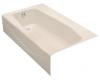 Kohler Villager K-713-55 Innocent Blush Bath with Extra 4" Ledge and Left-Hand Drain