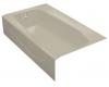 Kohler Villager K-713-G9 Sandbar Bath with Extra 4" Ledge and Left-Hand Drain