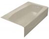 Kohler Villager K-714-G9 Sandbar Bath with Extra 4" Ledge and Right-Hand Drain