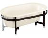 Kohler Iron Works K-727-2A-47 Almond Tellieur Bath with Almond Exterior and Black Forest Surround