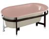 Kohler Iron Works K-727-2S-45 Wild Rose Tellieur Bath with Sandbar Exterior and Black Forest Surround