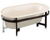 Kohler Iron Works K-727-2S-55 Innocent Blush Tellieur Bath with Sandbar Exterior and Black Forest Surround