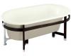 Kohler Iron Works K-727-2S-NG Tea Green Tellieur Bath with Sandbar Exterior and Black Forest Surround