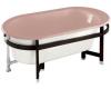 Kohler Iron Works K-727-2W-45 Wild Rose Tellieur Bath with White Exterior and Black Forest Surround