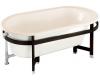 Kohler Iron Works K-727-2W-55 Innocent Blush Tellieur Bath with White Exterior and Black Forest Surround