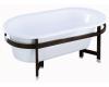 Kohler Iron Works K-727-2W-7 Black Black Tellieur Bath with White Exterior and Black Forest Surround