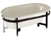 Kohler Iron Works K-727-2W-G9 Sandbar Tellieur Bath with White Exterior and Black Forest Surround