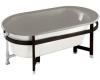 Kohler Iron Works K-727-2W-K4 Cashmere Tellieur Bath with White Exterior and Black Forest Surround