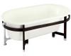 Kohler Iron Works K-727-2W-NG Tea Green Tellieur Bath with White Exterior and Black Forest Surround