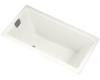 Kohler Tea-for-Two K-855-R-0 White 5.5' Bath with Integral Tile Flange and Right-Hand Drain