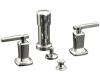 Kohler Margaux K-16238-4-SN Vibrant Polished Nickel Bidet Faucet with Lever Handles