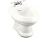 Kohler Revival K-4832-0 White Centerset Bidet with Plumb for Horizontal Spray Bidet Faucet