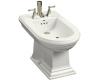 Kohler Memoirs K-4886-0 White Bidet with Plumb for Vertical Spray Bidet Faucet