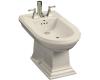 Kohler Memoirs K-4886-47 Almond Bidet with Plumb for Vertical Spray Bidet Faucet